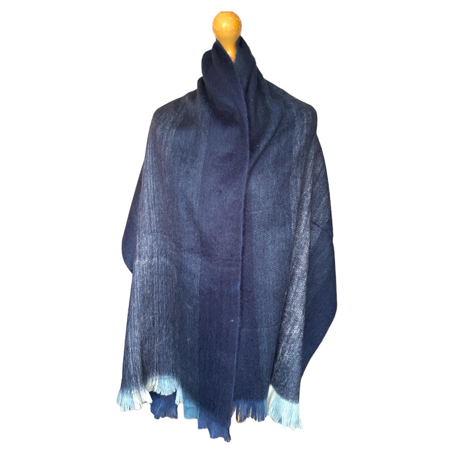 Super Soft Gradient Blue to Grey Scarf